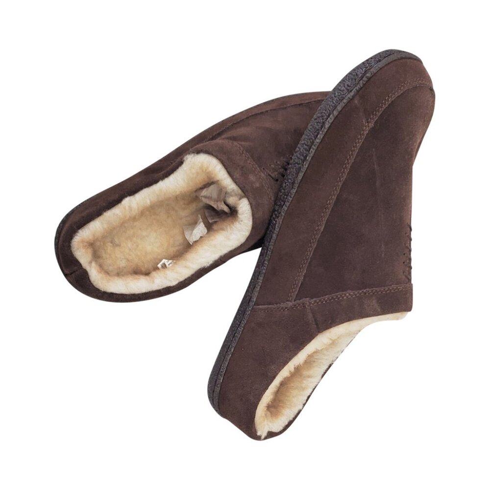 Suede Mule Slipper, Brown